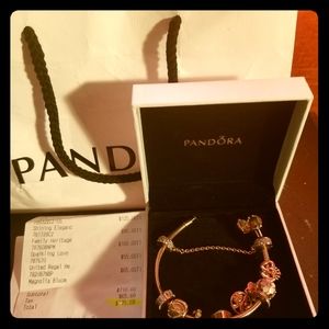 Rose Gold Pandora Bracelet with Charms